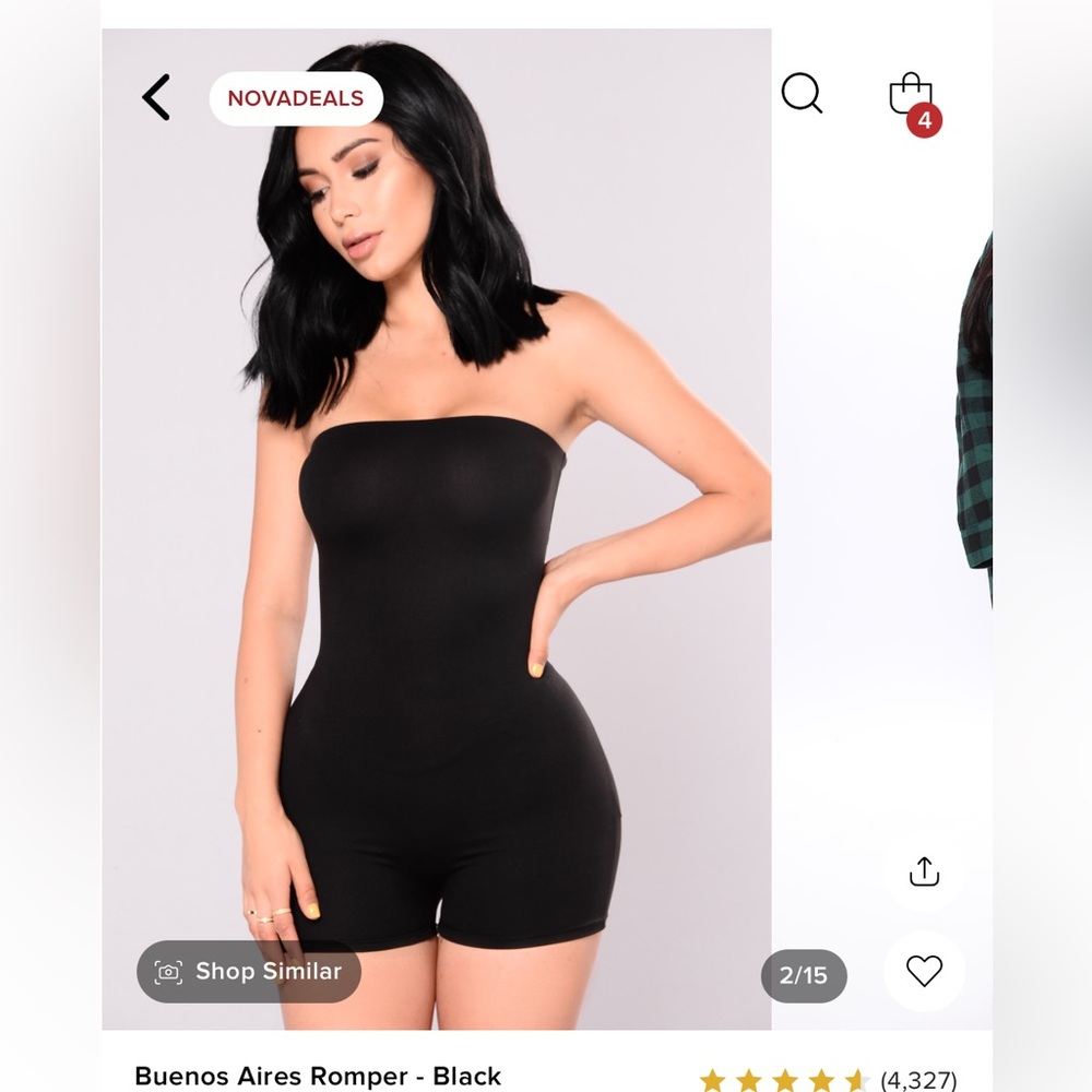 Black Fashion Nova romper Never Worn